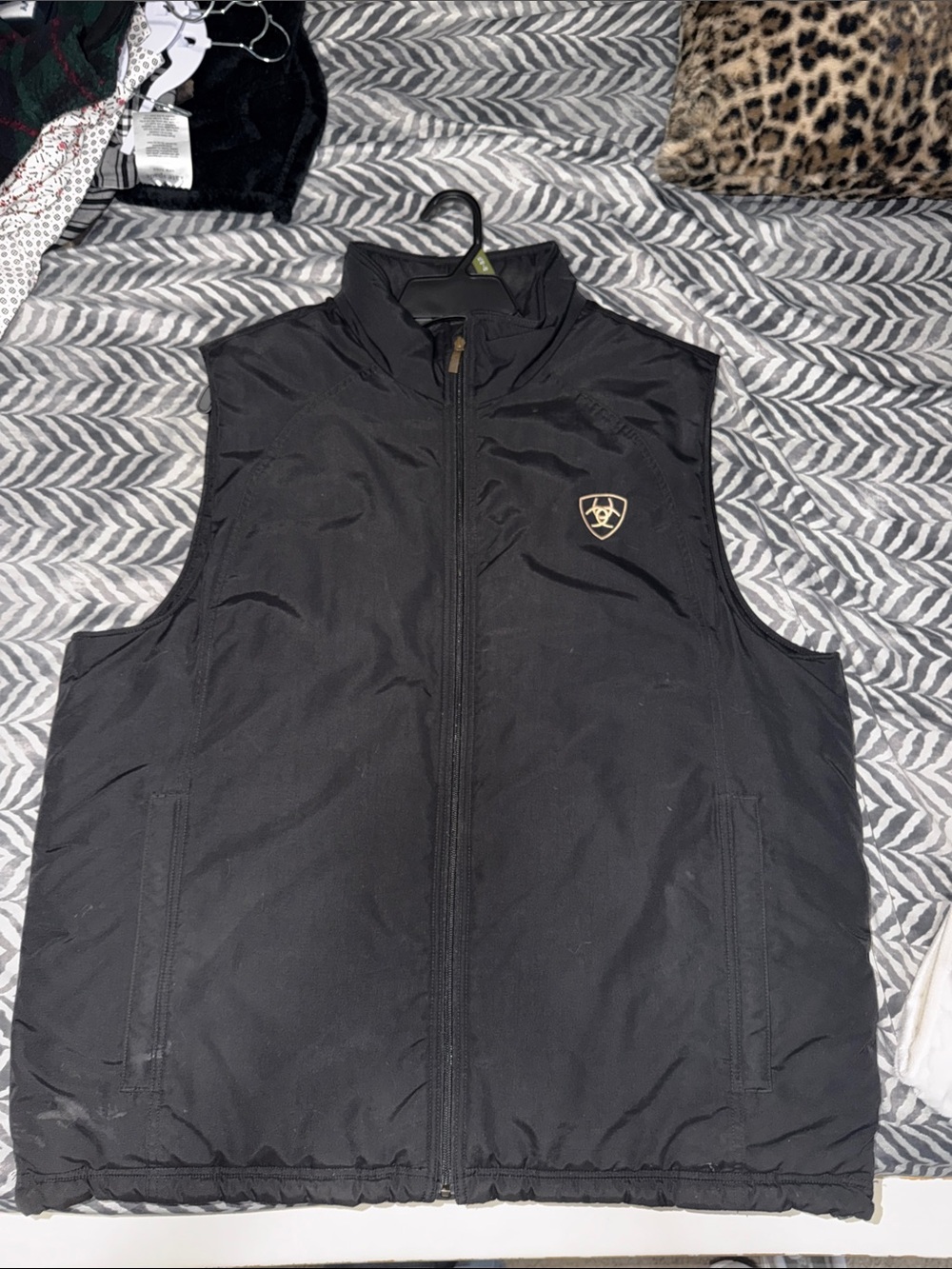 Ariat Black Quilted Performance Vest with Shield Logo